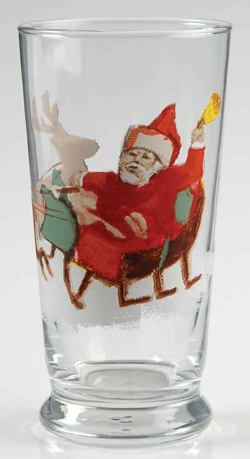 Santa & His Reindeer Glassware Juice by Williams-Sonoma-1