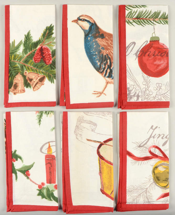 Christmas Carols Cloth Napkin - Set of 6 by Williams-Sonoma-1