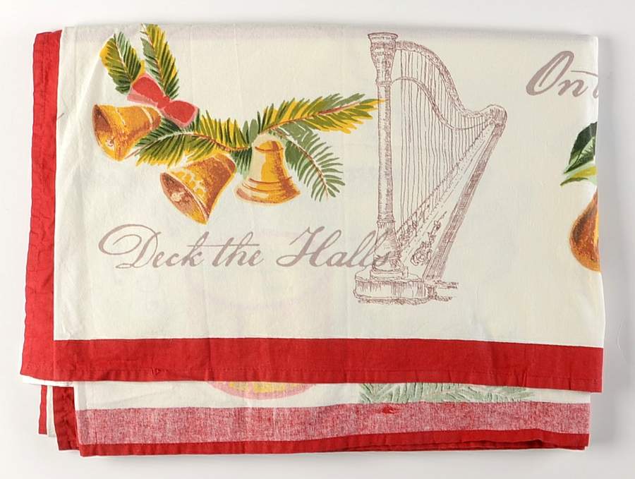 Christmas Carols 70" X 108" Rectangular Tablecloth by Williams-Sonoma-1