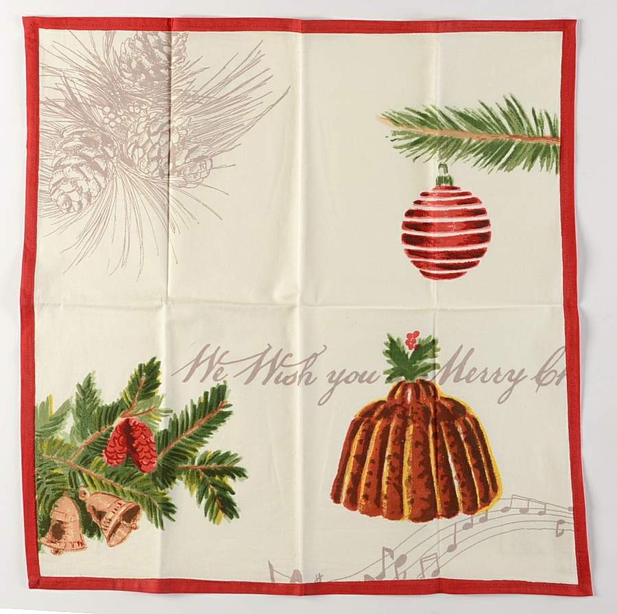 Christmas Carols Cloth Napkin by Williams-Sonoma-1