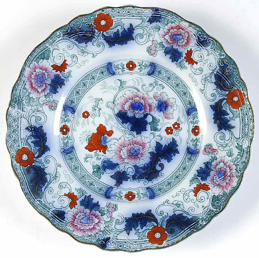 Verona Green Multicolor Dinner Plate by Wood & Sons-1