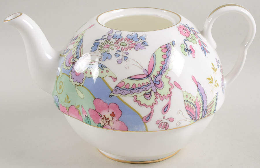 Butterfly Bloom Tea for 1-Teapot No Lid by Wedgwood-1