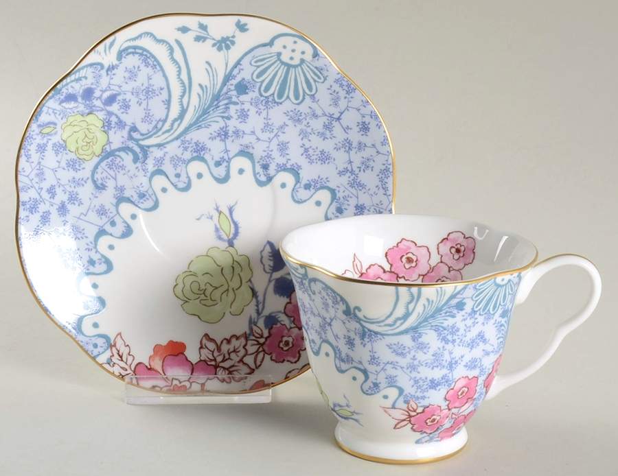 Butterfly Bloom Footed Cup & Saucer Set by Wedgwood-1