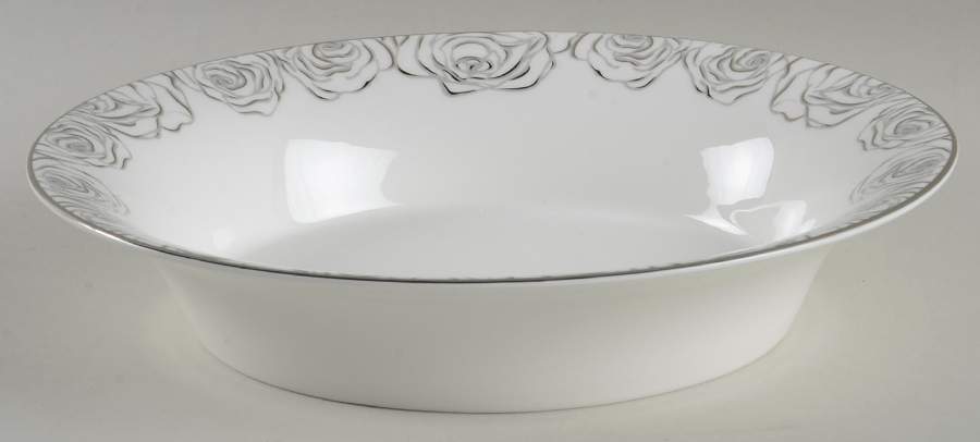 Sunday Rose 10" Oval Vegetable Bowl by Waterford China-1