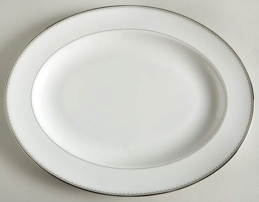 Dentelle 13" Oval Serving Platter by Waterford China-1