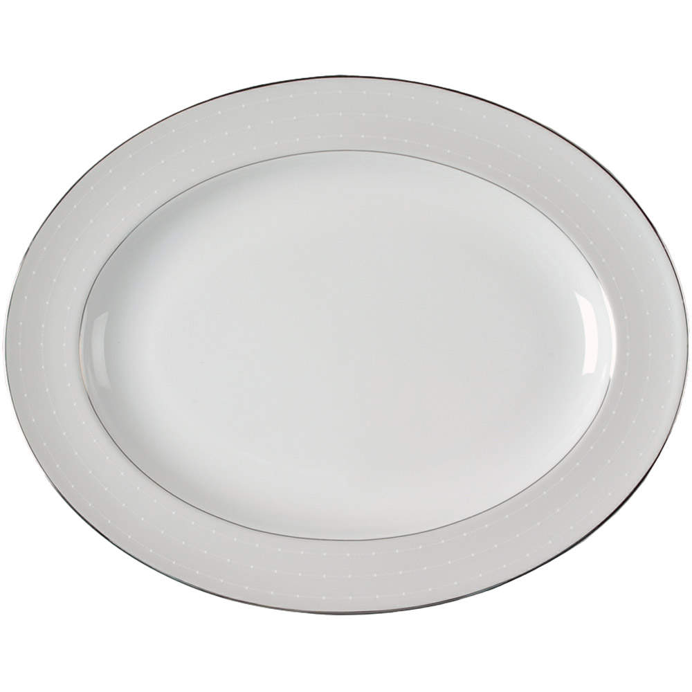 Etoile Platinum 13" Oval Serving Platter by Waterford China-1