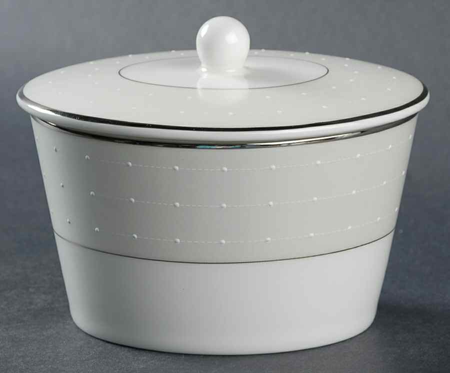 Etoile Platinum Sugar Bowl & Lid by Waterford China-1