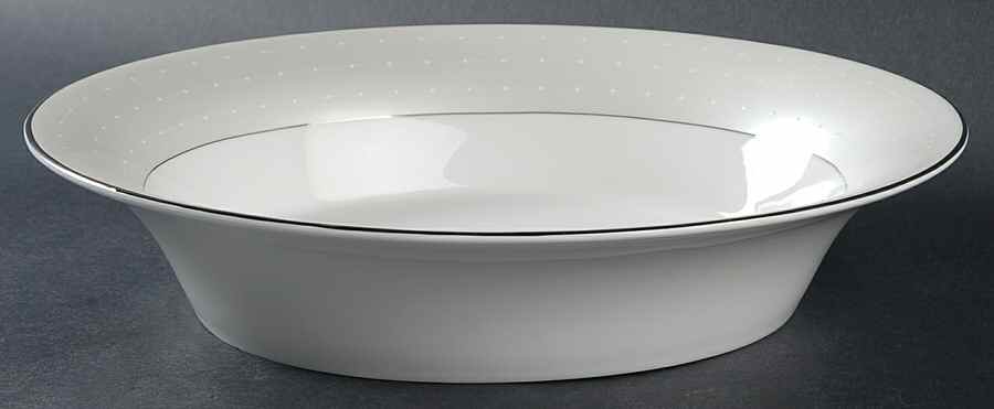 Etoile Platinum 10" Oval Vegetable Bowl by Waterford China-1