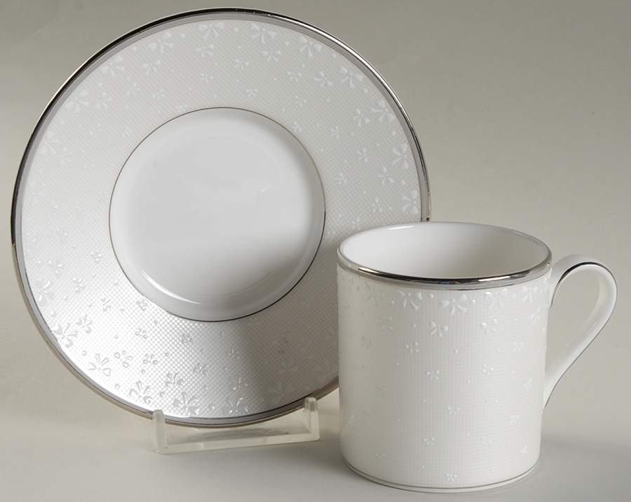 Pointe d'Esprit Espresso Cup and Saucer Set by Waterford China-1