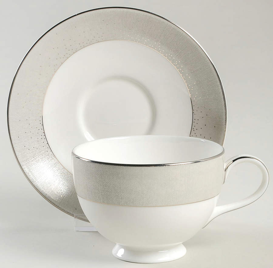 Stardust Footed Cup & Saucer Set by Waterford China-1