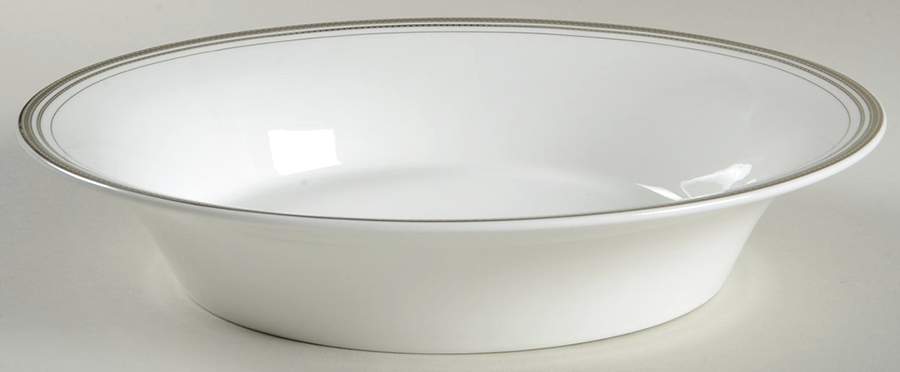 Platine 10" Oval Vegetable Bowl by Waterford China-1