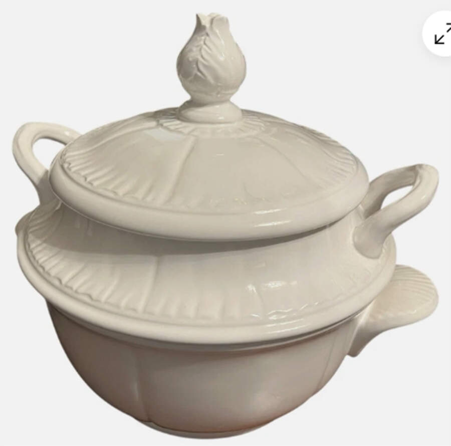 Antique White Tureen &  Lid by Williams-Sonoma-1