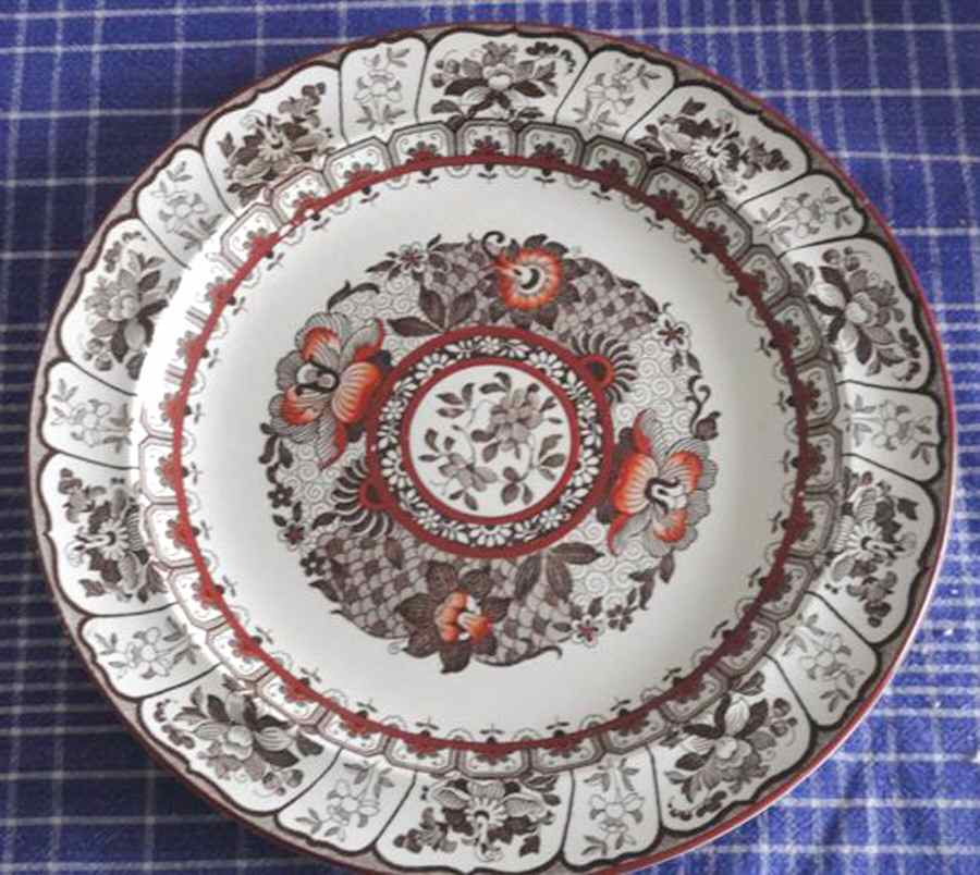 Pekin (Brown&Red) Dinner Plate by Wedgwood-1