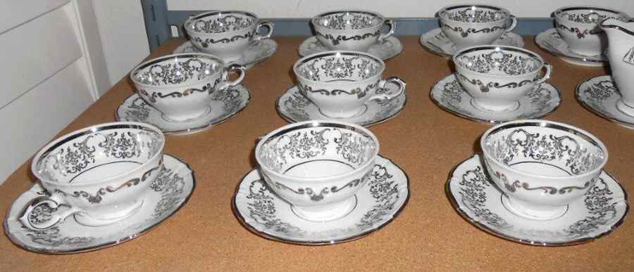 Celebration Footed Cup & Saucer Set by Winterling - Bavaria-1