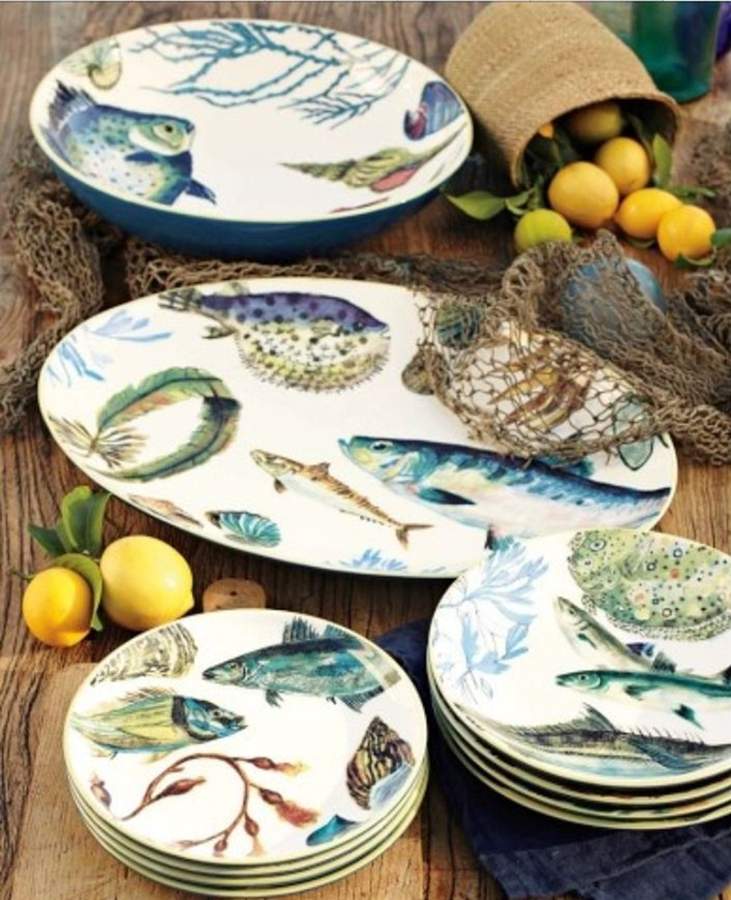 Poisson 16" Oval Serving Platter by Williams-Sonoma-1