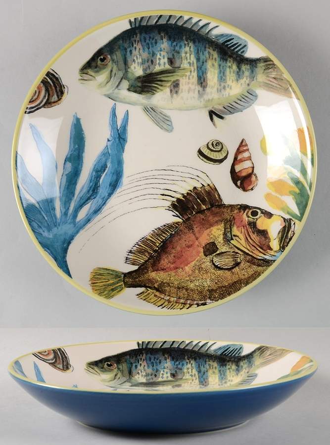 Poisson 9" Individual Pasta Bowl by Williams-Sonoma-1