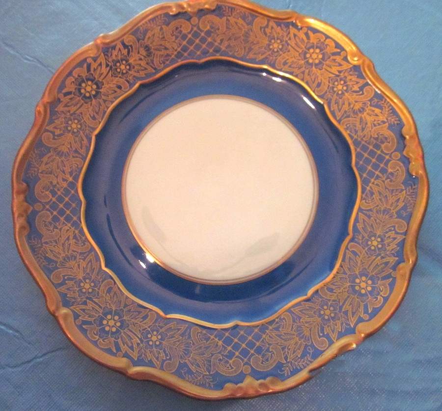 40051 Blue Dinner Plate by Weimar-1