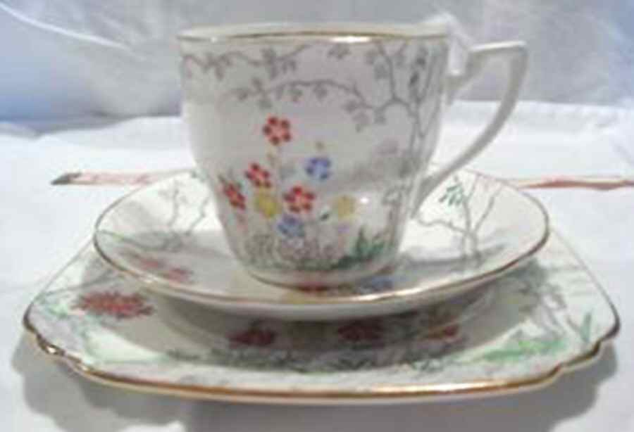 575 Flat Cup & Saucer Set by Wellington (England)-1