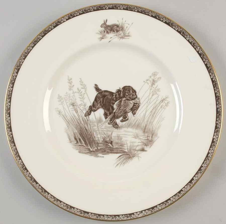 American Sporting Dog Plates, The (Bone) Dinner Plate by Wedgwood-1