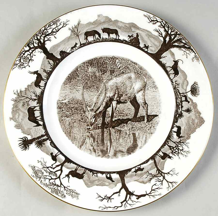 Kruger National Park (Gold Trim) Dinner Plate by Wedgwood-1