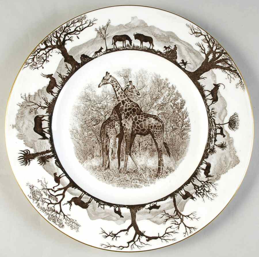 Kruger National Park (Gold Trim) Dinner Plate by Wedgwood-1