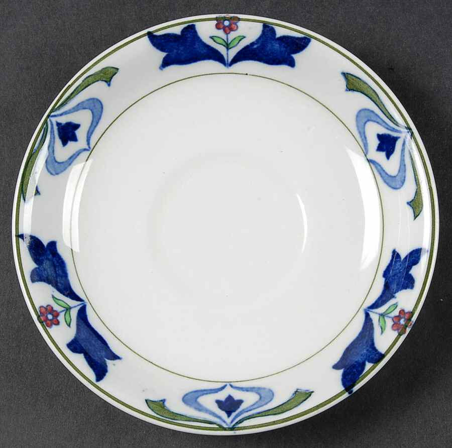 Old English (Green Trim) Saucer by Wood & Sons-1