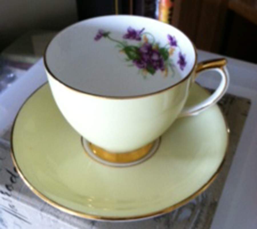 1325-64 Footed Cup & Saucer Set by Windsor (England)-1