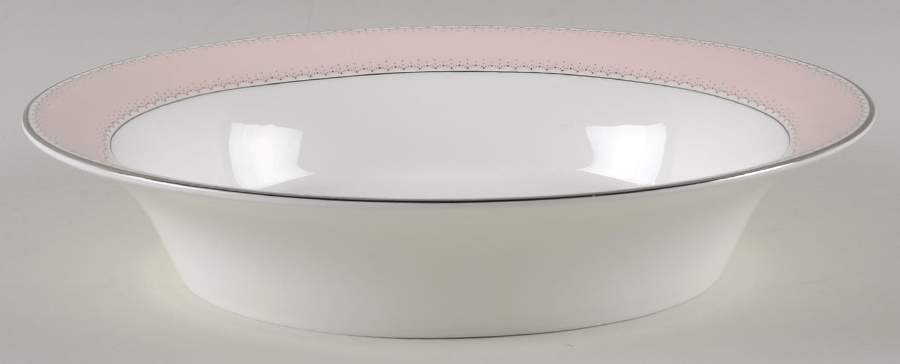 Dentelle Blush 10" Oval Vegetable Bowl by Waterford China-1