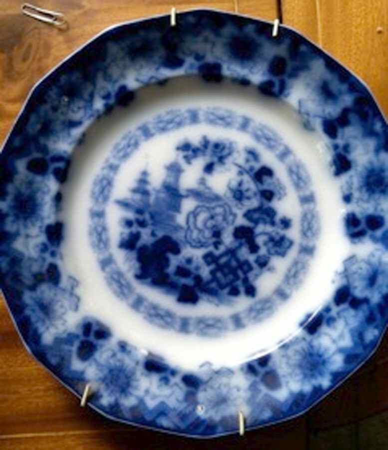 Rock (Flow Blue) Dinner Plate by Wood & Sons-1