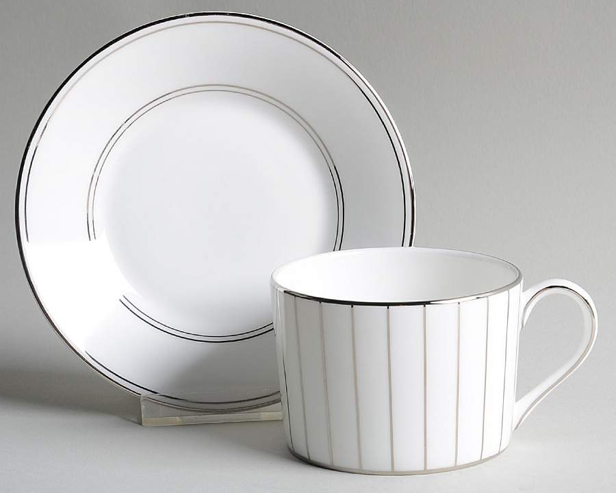 Radiante Formal Flat Cup & Saucer Set by Wedgwood-1
