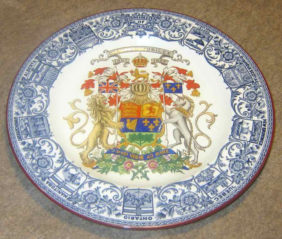 Domionin of Canada Blue Dinner Plate by Wedgwood-1