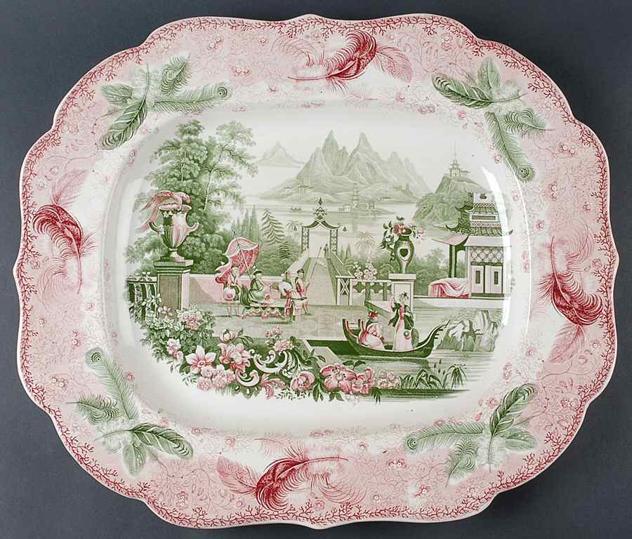 107 19" Oval Serving Platter by Wood & Sons-1