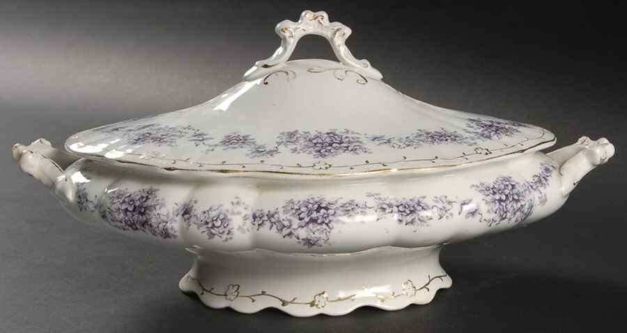 Constance Purple Oval Covered Vegetable by Wedgwood-1