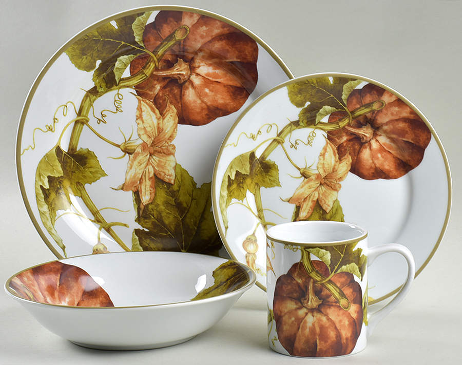 Botanical Pumpkin 4 Piece Place Setting by Williams-Sonoma-1
