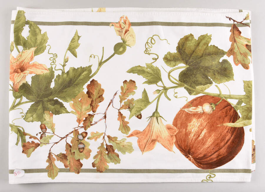 Botanical Pumpkin 17" X 100" Cloth Table Runner by Williams-Sonoma-1