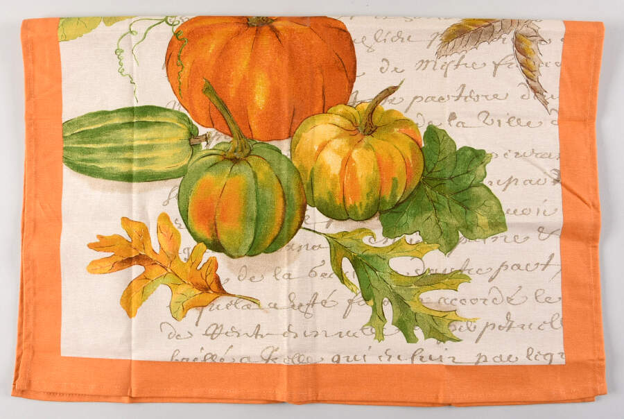 Botanical Pumpkin Cloth Napkin by Williams-Sonoma-1