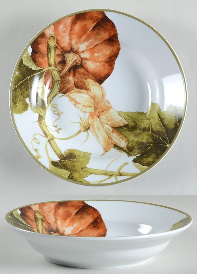 Botanical Pumpkin Large Rim Soup Bowl by Williams-Sonoma-1