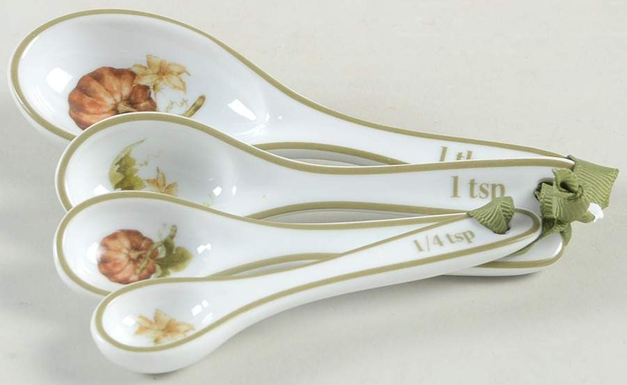 Botanical Pumpkin (4 Pc) Ceramic Measuring Spoon Set by Williams-Sonoma-1