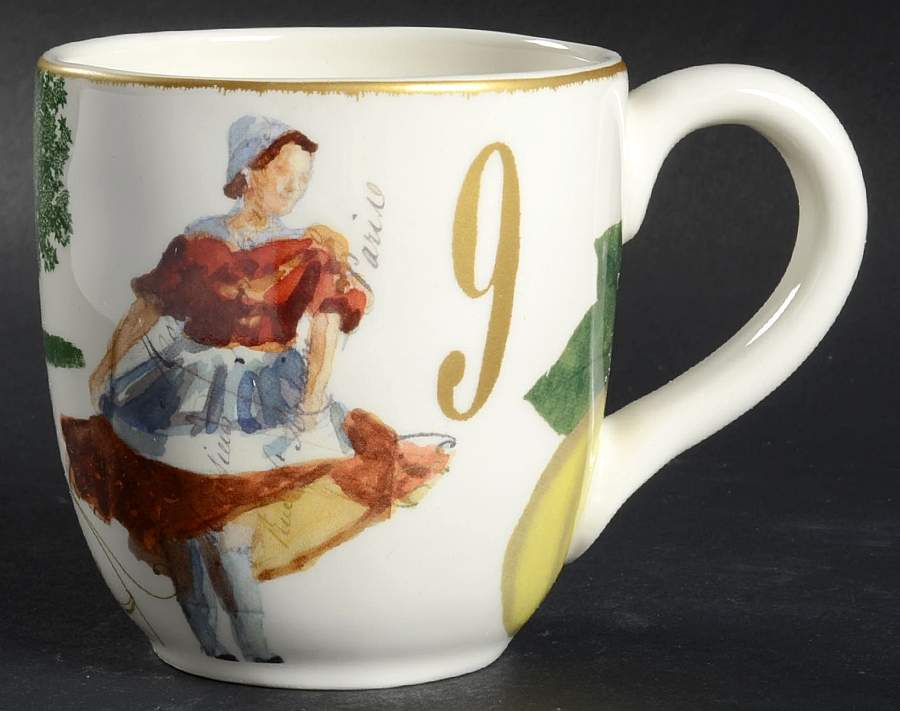 12 Days of Christmas (Gold Numbers, Coupe Shape) Mug by Williams-Sonoma-1