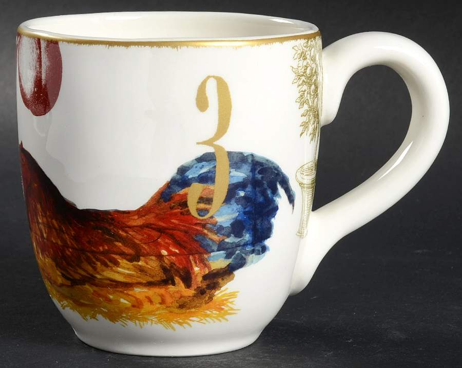 12 Days of Christmas (Gold Numbers, Coupe Shape) Mug by Williams-Sonoma-1