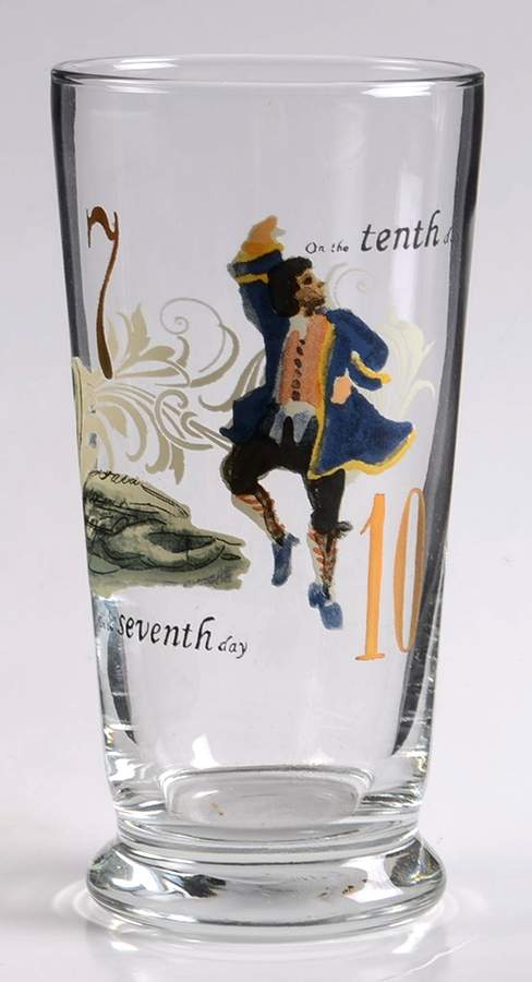 12 Days of Christmas (Gold Numbers, Coupe Shape) Glassware Highball by Williams-Sonoma-1