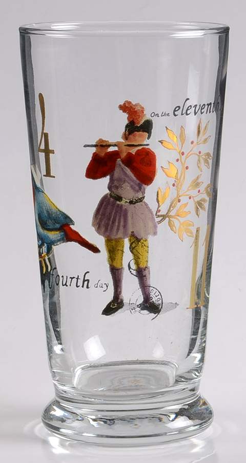 12 Days of Christmas (Gold Numbers, Coupe Shape) Glassware Highball by Williams-Sonoma-1
