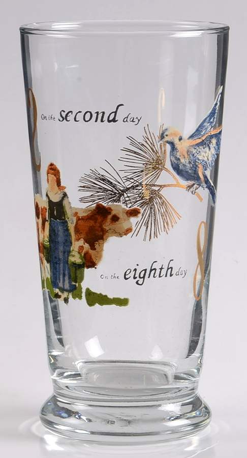 12 Days of Christmas (Gold Numbers, Coupe Shape) Glassware Highball by Williams-Sonoma-1