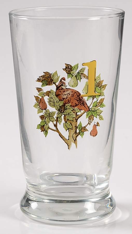 12 Days of Christmas (Gold Numbers, Coupe Shape) 8 Oz Glassware Tumbler by Williams-Sonoma-1