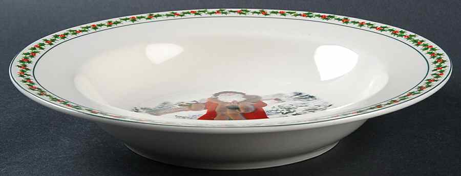 Father Christmas Rim Soup Bowl by National Wildlife Federation-1