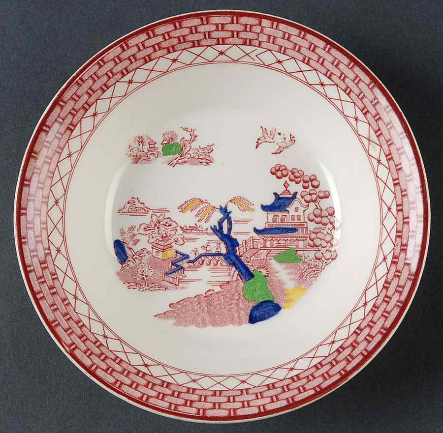 Hankow Red Multicolor Coupe Cereal Bowl by Wood & Sons-1