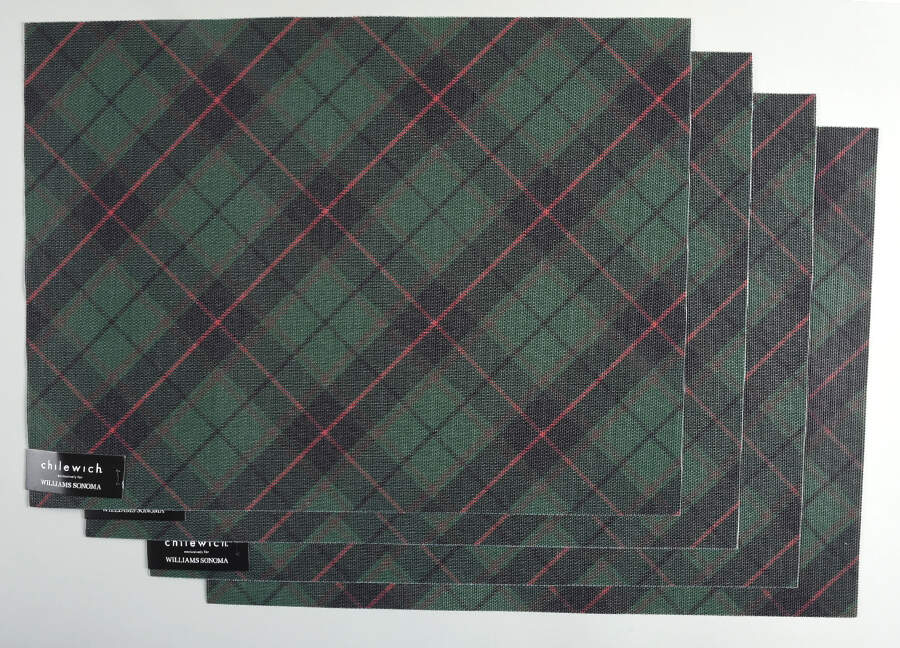 Tartan Plaid Cloth & Vinyl Rectangular Placemat - Set of 4 by Williams-Sonoma-1
