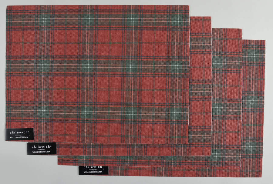 Tartan Plaid Cloth & Vinyl Rectangular Placemat - Set of 4 by Williams-Sonoma-1