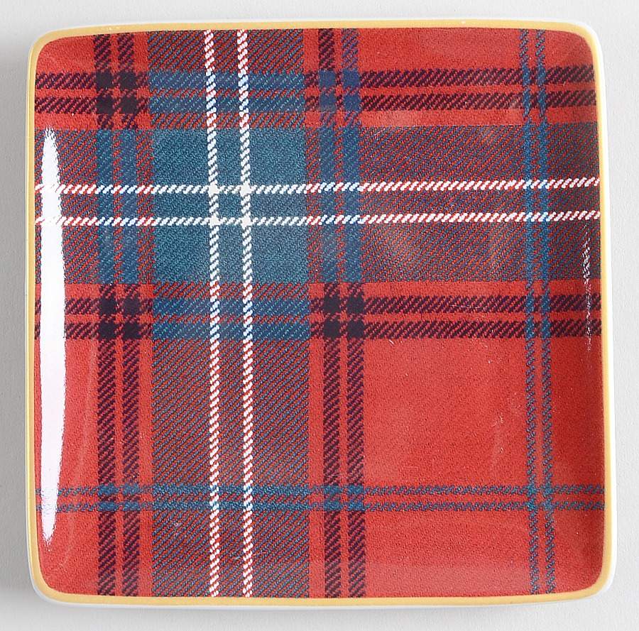 Tartan Plaid Square Appetizer Plate by Williams-Sonoma-1