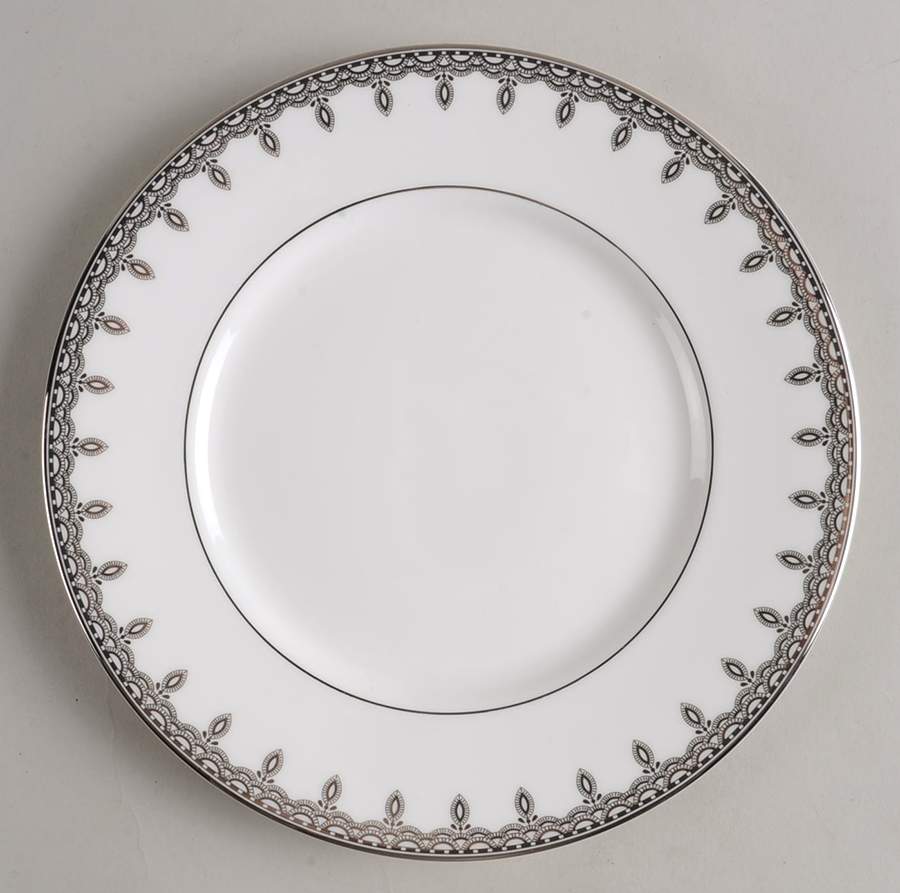 Lismore Lace Platinum Accent Luncheon Plate by Waterford China-1